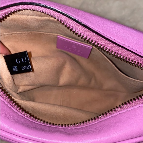 Gucci Marmont Matelasse Mini pink bag - Picture 12 of 15